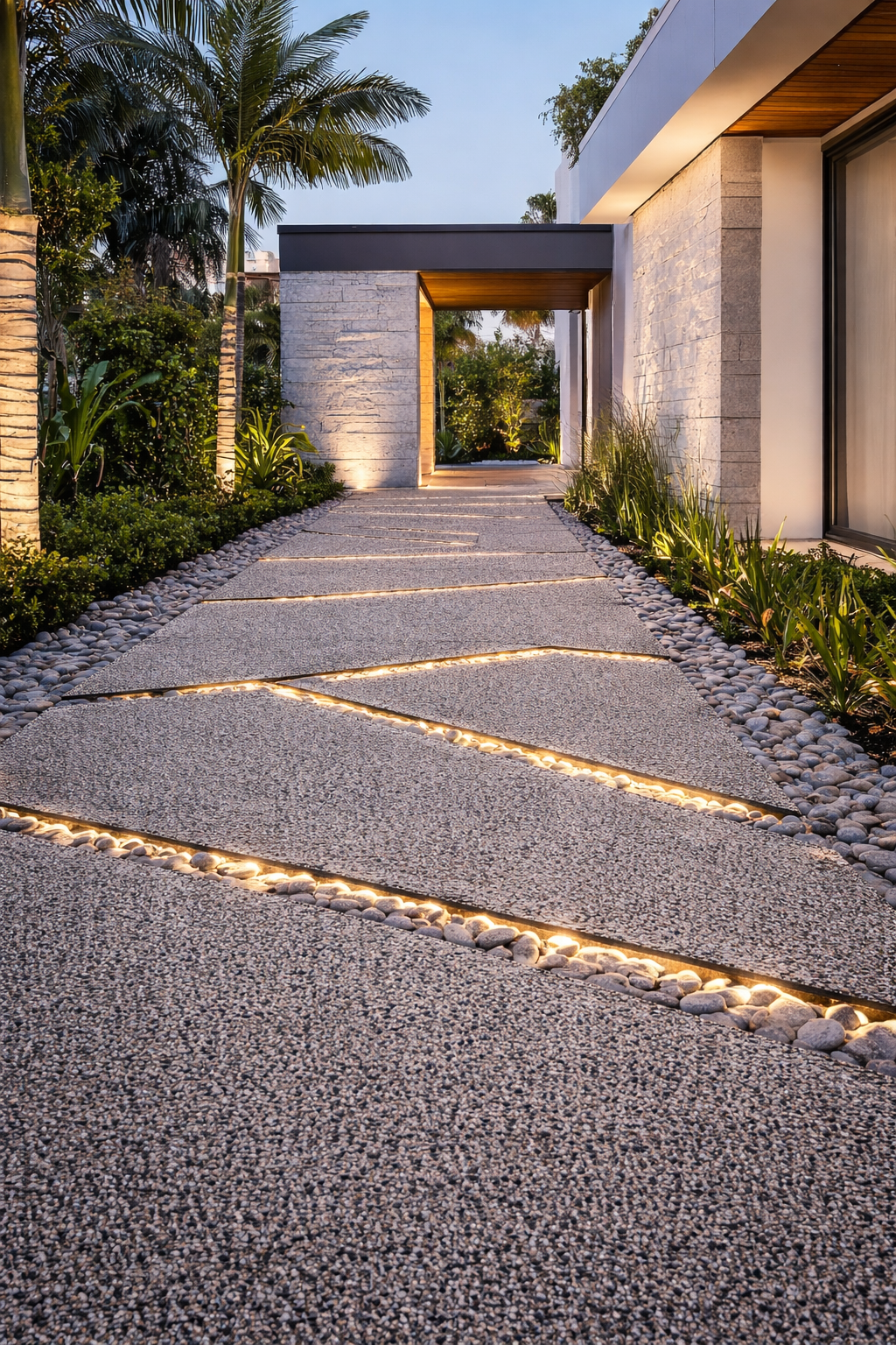 Садовая дорожка с каменным покрытием